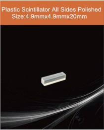 Plastic scintillator material, equivalent Eljen EJ 200 or Saint gobain BC 408  scintillator, 4.9x4.9x20mm 